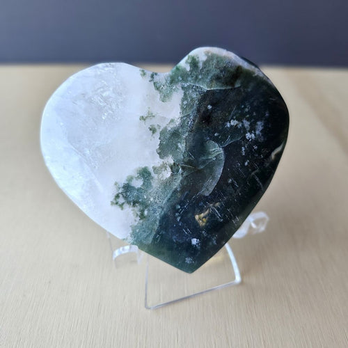 Moss Agate Heart | Garden Of The Heart