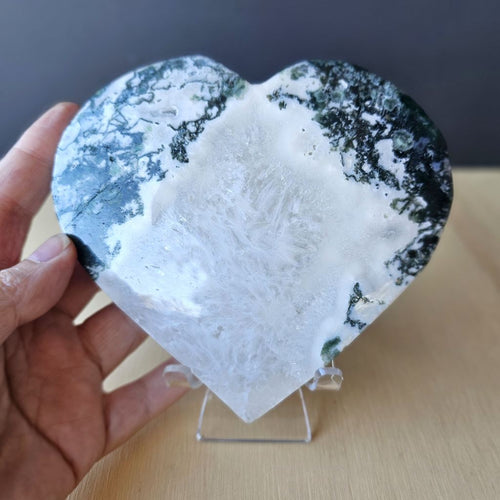 Moss Agate Heart | Sanctuary Of The Heart