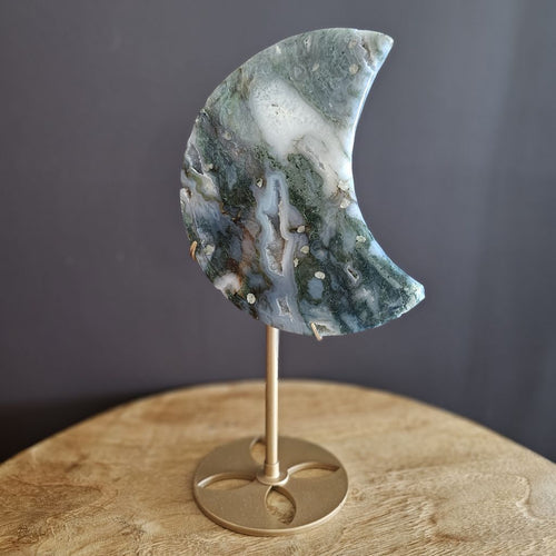 Moss Agate | Moon 676gms