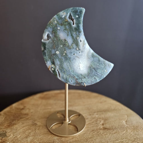 Moss Agate | Moon 676gms