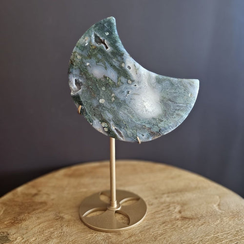 Moss Agate | Moon 676gms