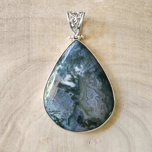 Moss Agate Pendant | Serene Energy