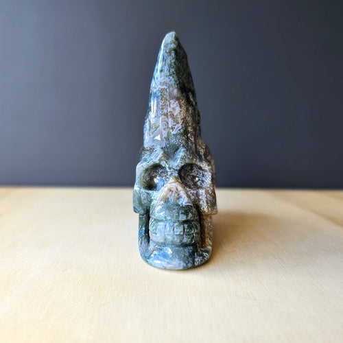 Moss Agate Skull | Mystic Mohawk