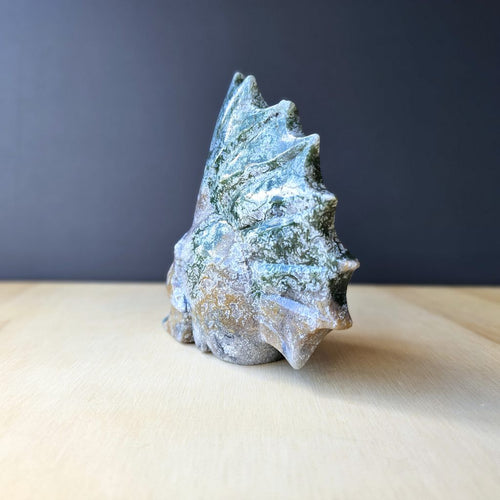 Moss Agate Skull | Mystic Mohawk