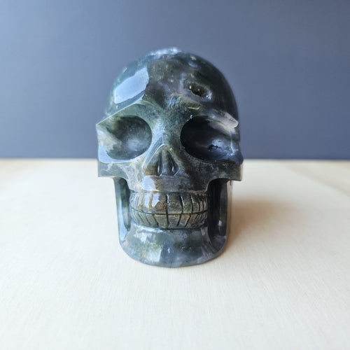 Moss Agate Skull | Nurture My Spirit