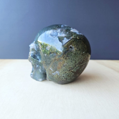 Moss Agate Skull | Nurture My Spirit