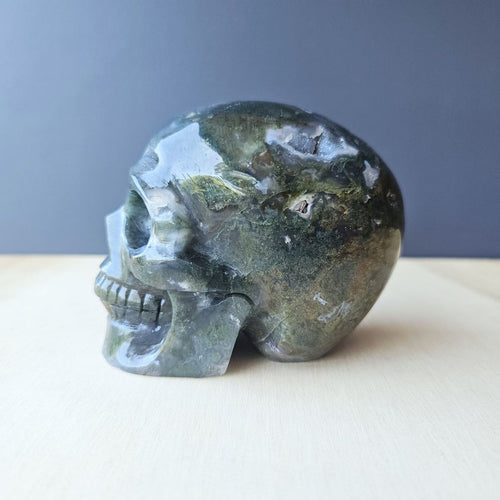 Moss Agate Skull | Nurture My Spirit