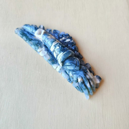 Moss Agate Squid Carving | Depths Of Wisdom