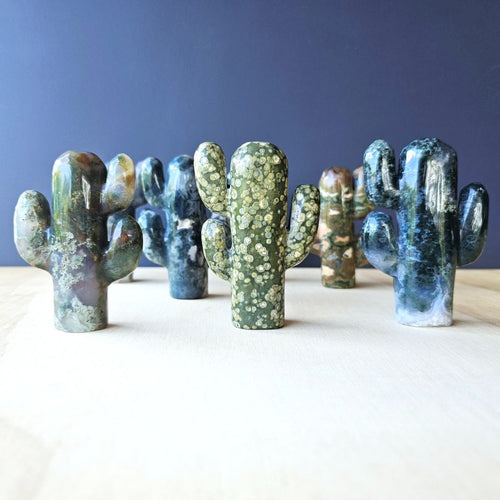 Moss Agate & Rainforest Jasper | Cactus