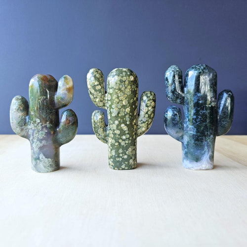 Moss Agate & Rainforest Jasper | Cactus
