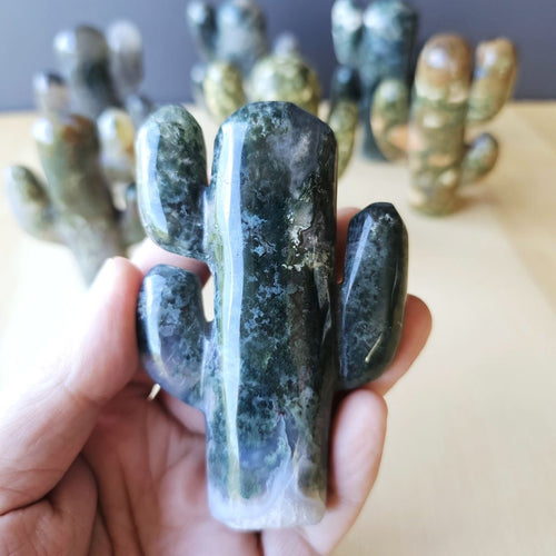 Moss Agate & Rainforest Jasper | Cactus