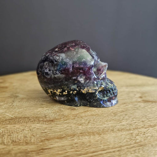 Multi Crystal Orgonite Skull | Guardian of Energy