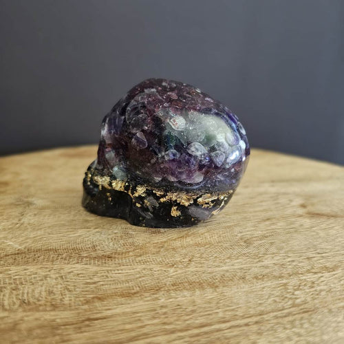 Multi Crystal Orgonite Skull | Guardian of Energy