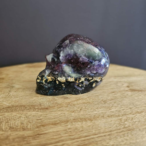 Multi Crystal Orgonite Skull | Guardian of Energy