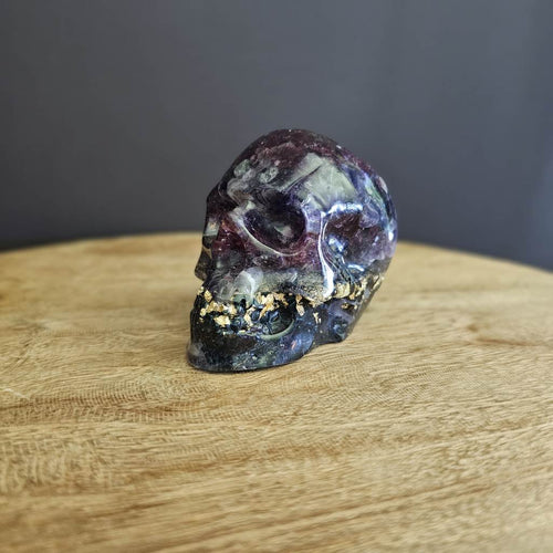 Multi Crystal Orgonite Skull | Guardian of Energy