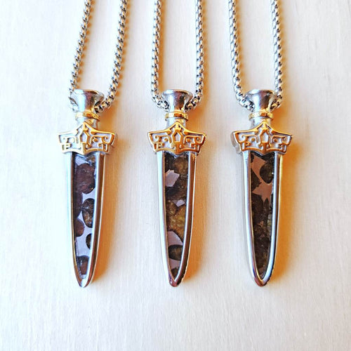 Muonionalusta & Sericho Meteorite Sword Pendant | Astral Dagger