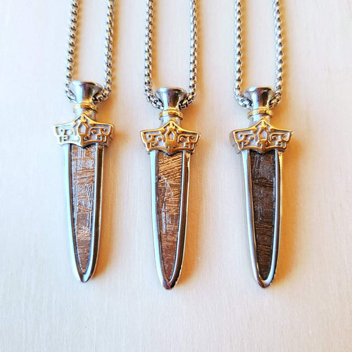 Muonionalusta & Sericho Meteorite Sword Pendant | Astral Dagger