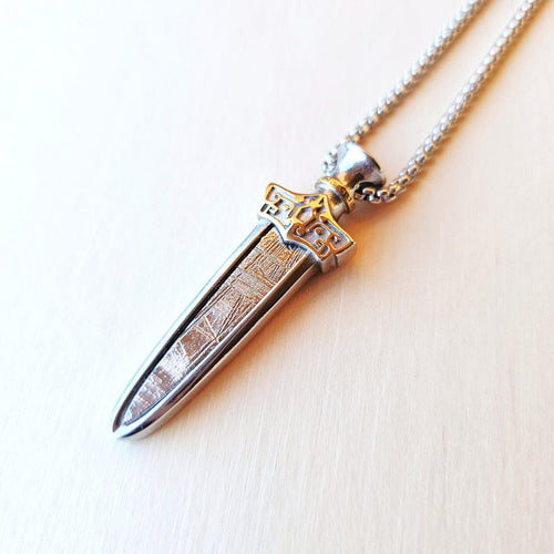 Muonionalusta & Sericho Meteorite Sword Pendant | Astral Dagger