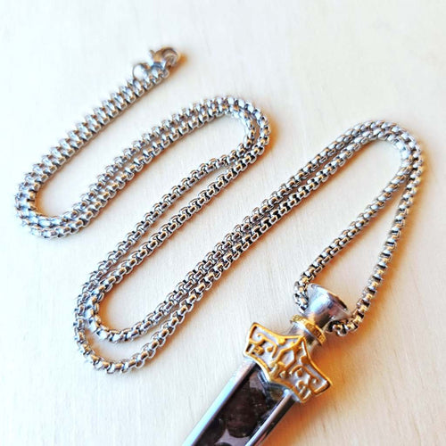 Muonionalusta & Sericho Meteorite Sword Pendant | Astral Dagger
