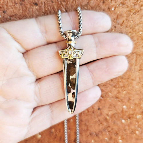 Muonionalusta & Sericho Meteorite Sword Pendant | Astral Dagger