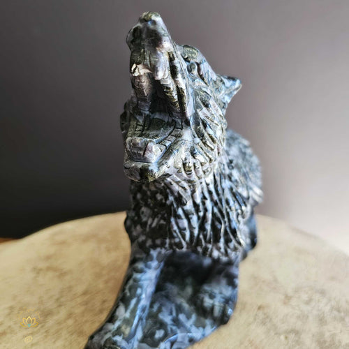 Mystic Merlinite (Indigo Gabbro) Wolf 1.6kgs