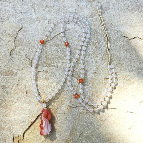 Nanhong Agate Adjustable Necklace | Bamboo Serenity