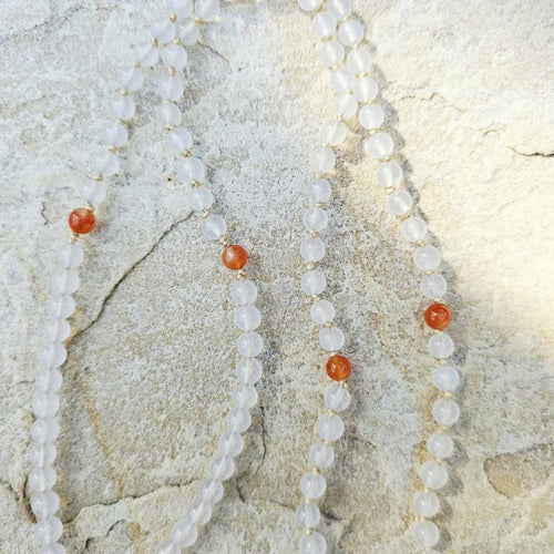 Nanhong Agate Adjustable Necklace | Bamboo Serenity
