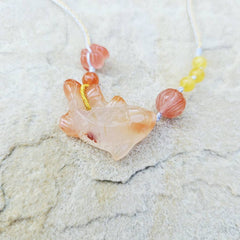 Nanhong Agate Koi Fish Adjustable Necklace | Tranquil Waters
