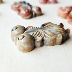 Natural Alashan Stone Goldfish | Alashan Prosperity Keepers