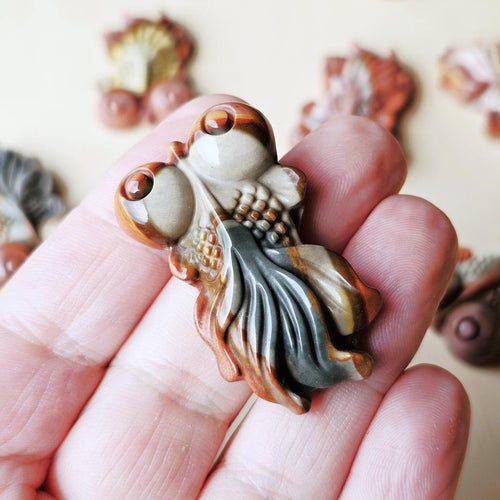 Natural Alashan Stone Goldfish | Alashan Prosperity Keepers