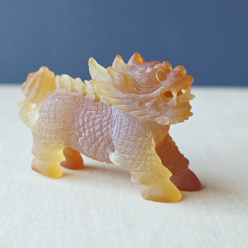 Natural Carnelian Qilin | Hand Carved Qilin