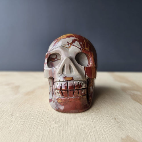 Noreena Jasper Skull Carving | The Grounded Guardian