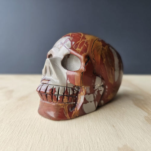 Noreena Jasper Skull Carving | The Grounded Guardian