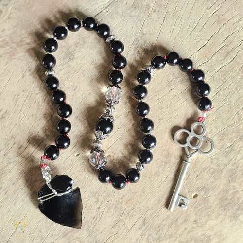 Obsidian Meditation Mala | I AM Divinely Protected