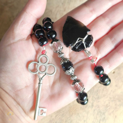 Obsidian Meditation Mala | I AM Divinely Protected