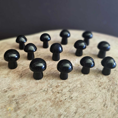 Obsidian Mini Mushrooms