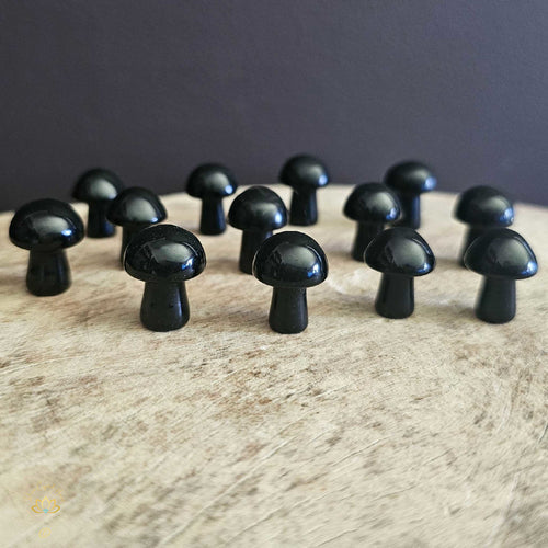 Obsidian Mini Mushrooms