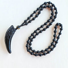 Obsidian Necklace | The Jaguar spirit