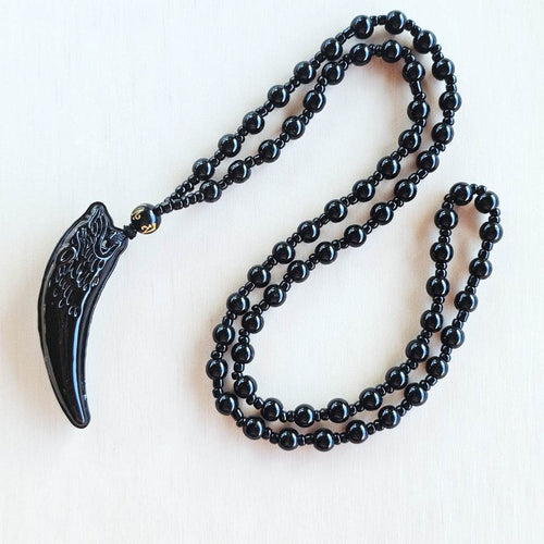 Obsidian Necklace | The Jaguar spirit
