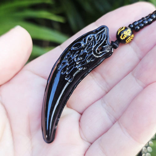 Obsidian Necklace | The Jaguar spirit