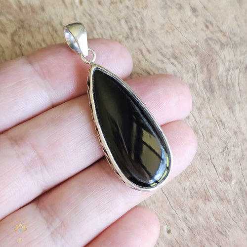 Obsidian Pendant & Earring Set | Inner Alchemy