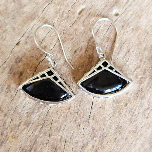 Obsidian Pendant & Earring Set | Vigilant Protector