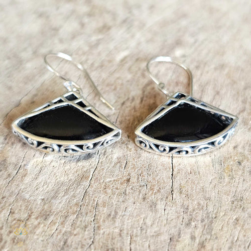 Obsidian Pendant & Earring Set | Vigilant Protector