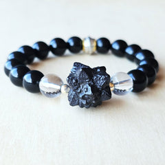 Obsidian & Prophecy Stone Bracelet | Prophetic Protection