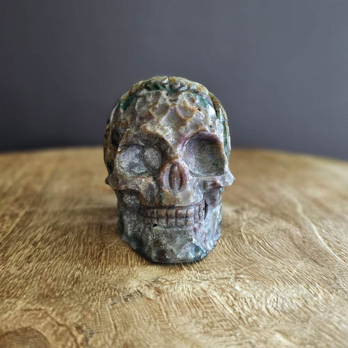 Ocean Jasper Skull | Guardian Of The Sea Scribe