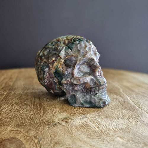 Ocean Jasper Skull | Guardian Of The Sea Scribe