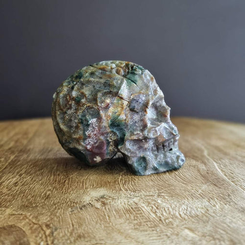 Ocean Jasper Skull | Guardian Of The Sea Scribe