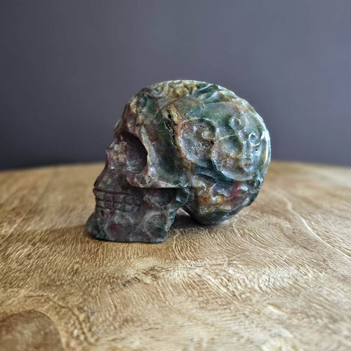 Ocean Jasper Skull | Guardian Of The Sea Scribe