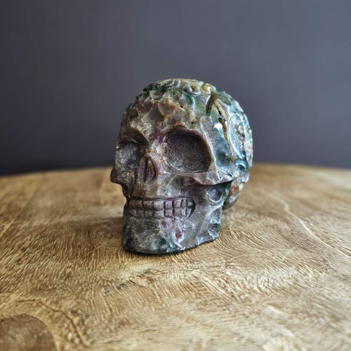 Ocean Jasper Skull | Guardian Of The Sea Scribe