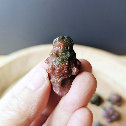 Ocean jasper Money Toad | Calming Ocean Of Abundance